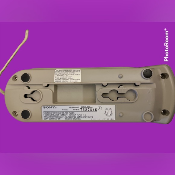 Vintage Sony wired phone! Works great! Model no. IT-B3, serial number 7687846 - Picture 5 of 7